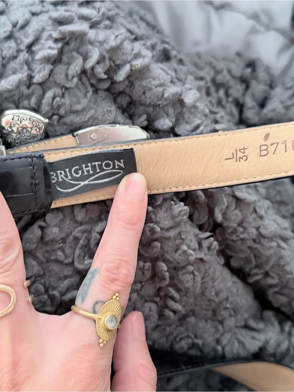 Brighton black leather